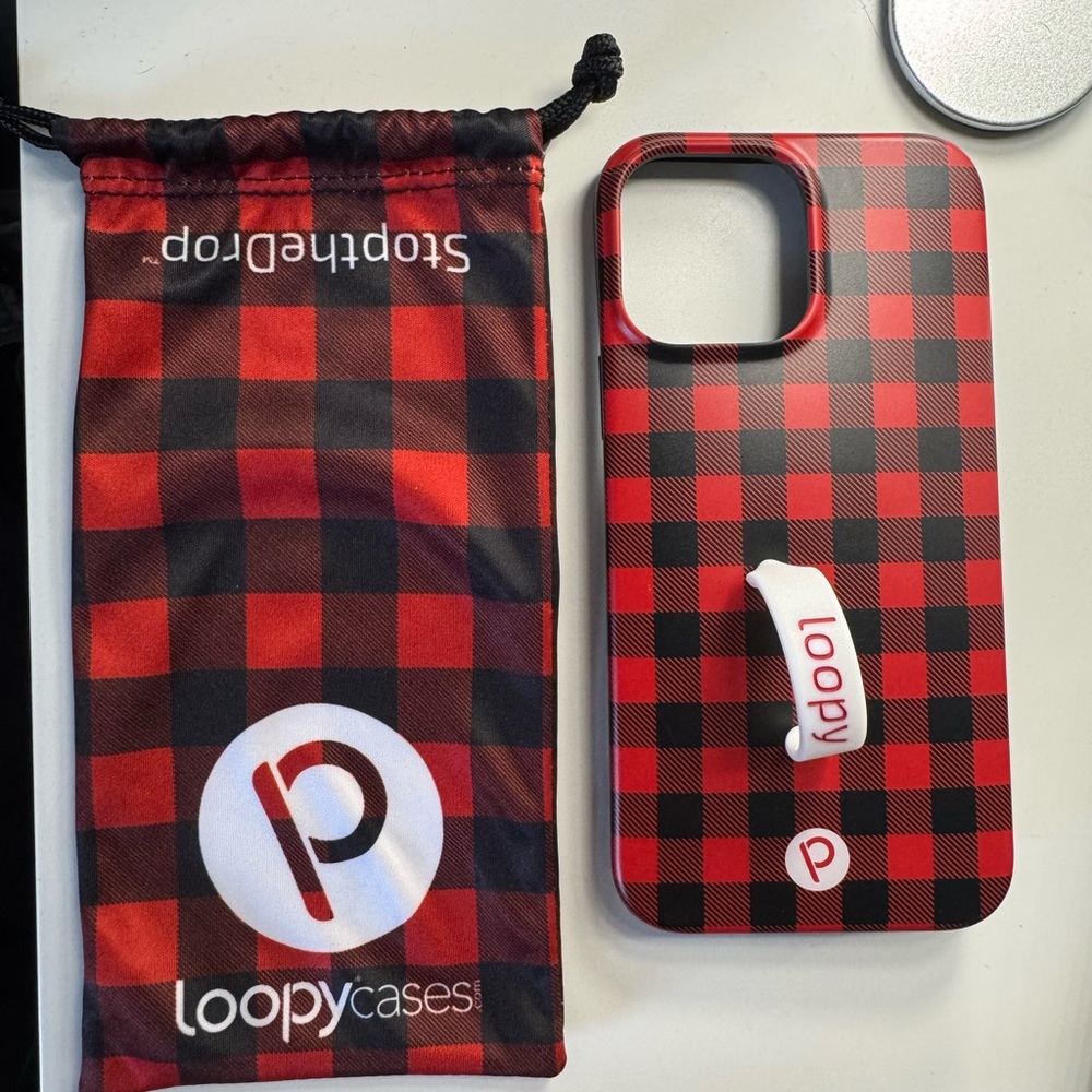 Loopy Case Red and Black Plaid Phone Case
